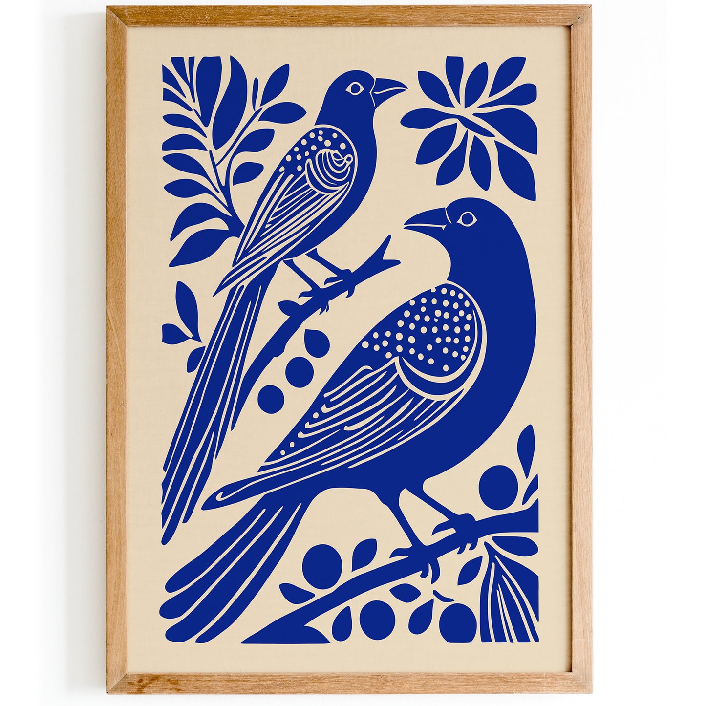 Blue Birds Cut Outs Art Print