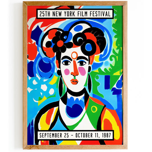 25th New York Film Festival Vintage Colorful Poster