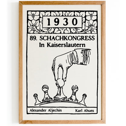 Vintage Chess Championship 1930 Poster