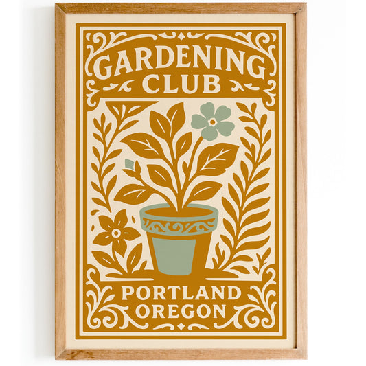 Gardening Club Print - Yellow Floral Wall Art