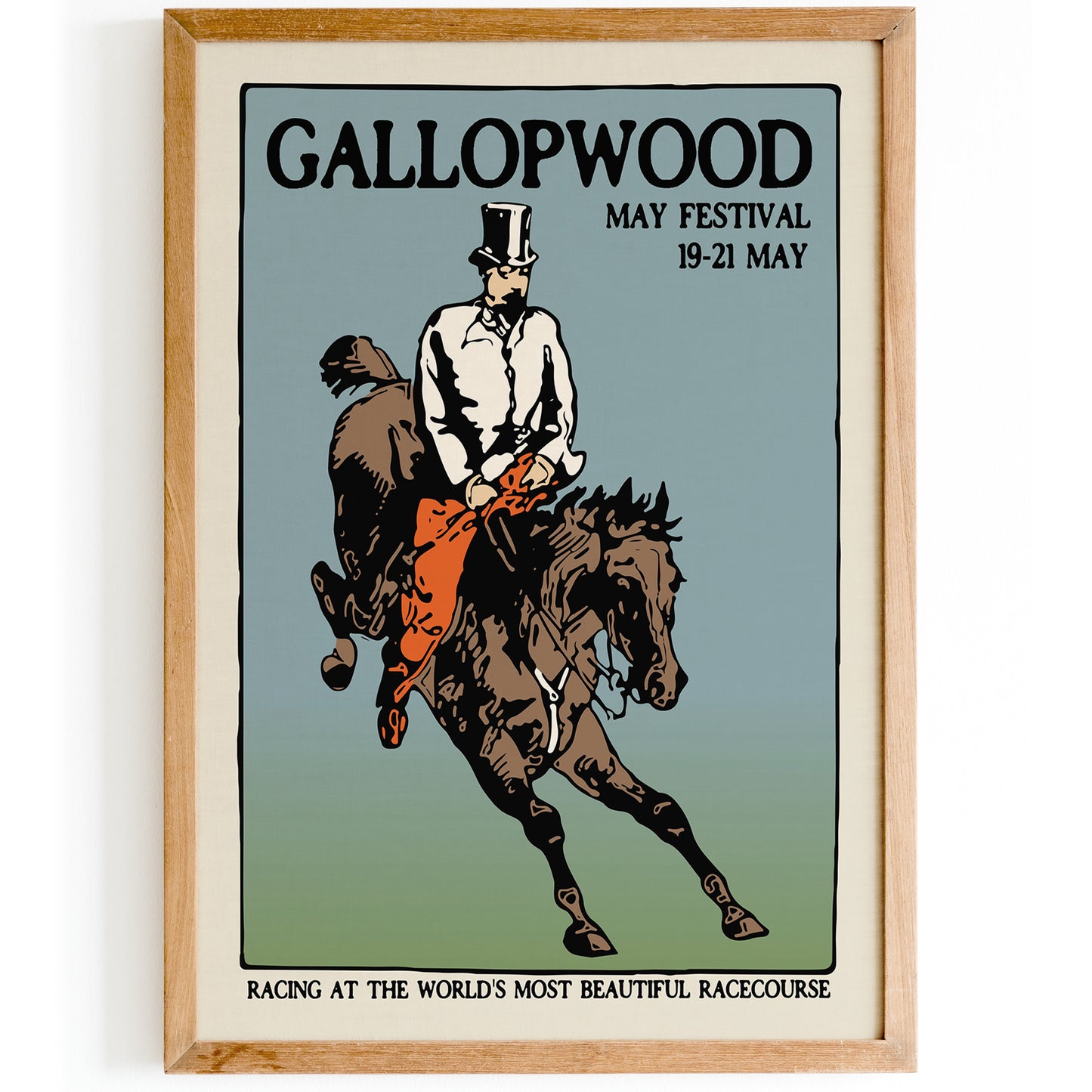 Hallopweed Retro Horse Racing Poster