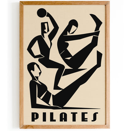 Modern Pilates Poster - Gym Wall Art Decor Print