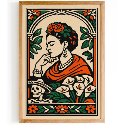 Frida Kahlo Inspired Woman Poster