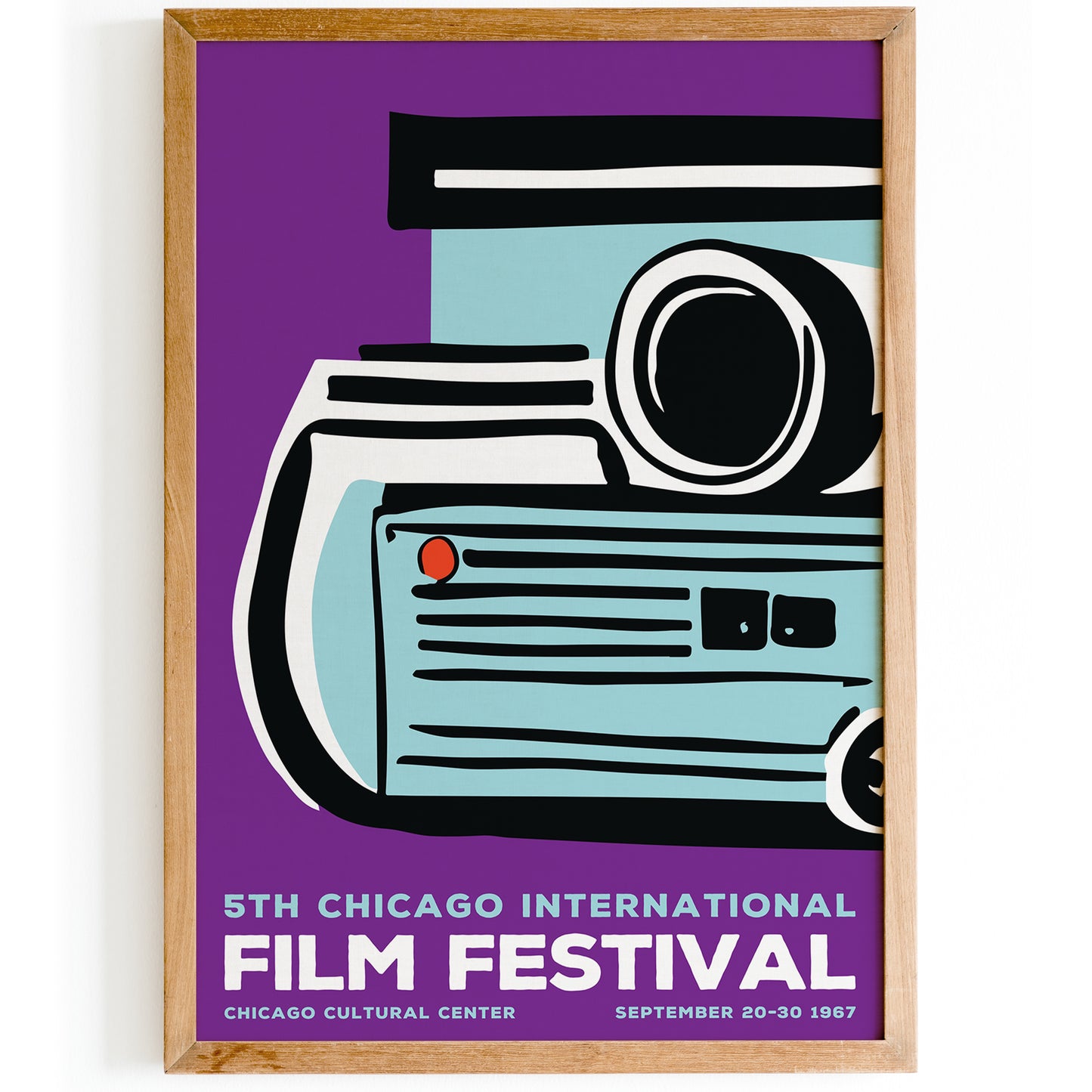 Chicago Film Festival Vintage Purple Poster