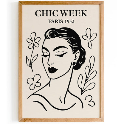 Chic Week Paris 1952 Fashion Poster