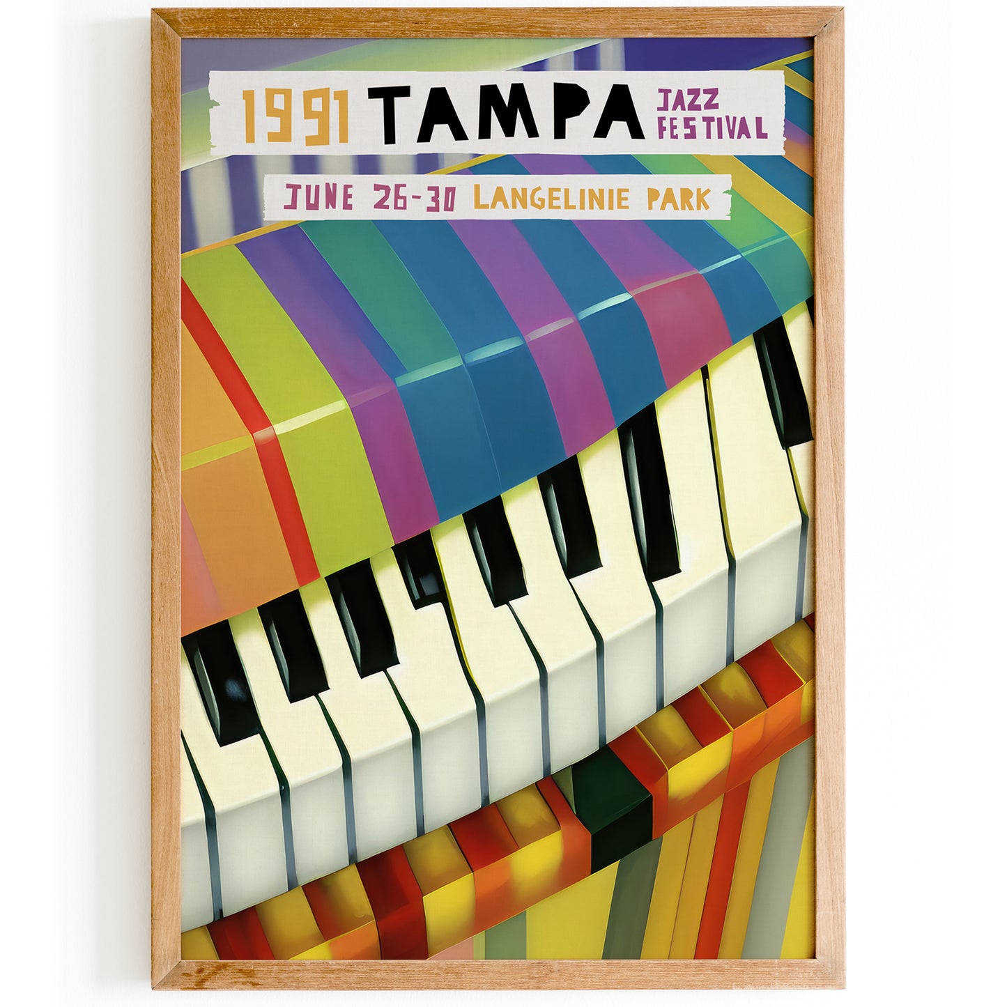 Tampa Jazz Festival Retro Poster Print