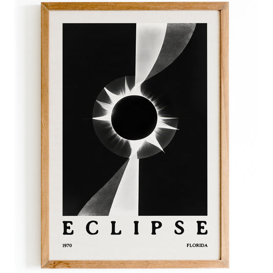 Eclipse 1970 Florida Vintage Poster