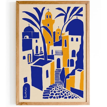Santorini Blue Architecture Art Print