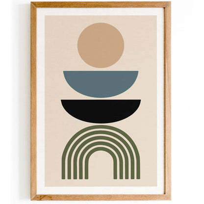 Modern Geometric Poster - Mancave Wall Decor