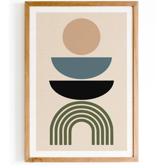 Modern Geometric Poster - Mancave Wall Decor