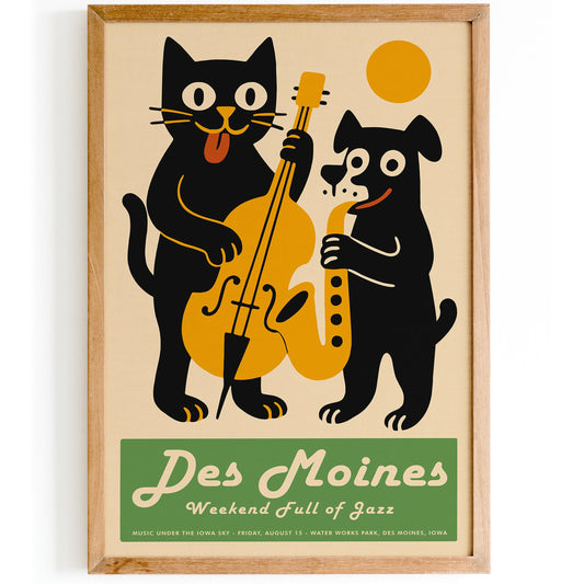 Des Moines Iowa Jazz Festival Poster