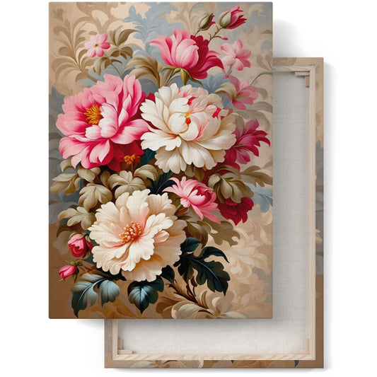 Bouquet's Tale: Victorian Eclectic Canvas Print