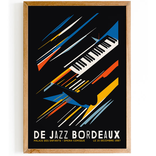 De Jazz Bordeaux 1987 Geometric Poster