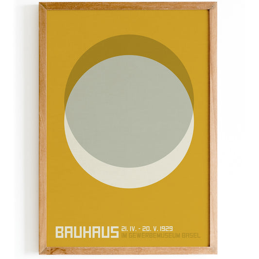 Modern Minimalist Yellow Bauhaus Poster