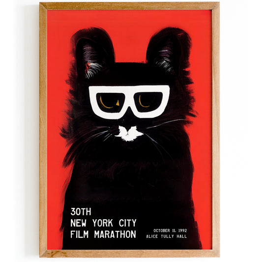 NYC Film Marathon Cat Poster