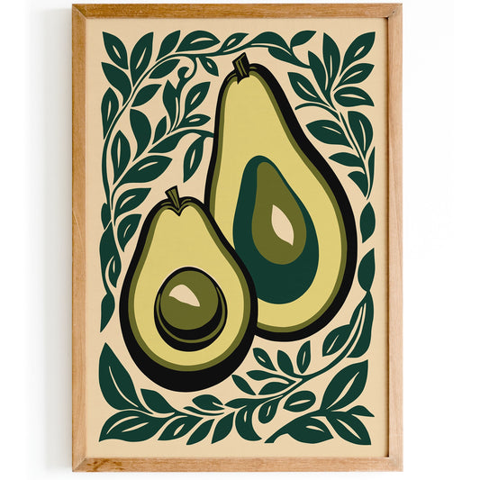 Avocado Wall Art - Kitchen Print Decor