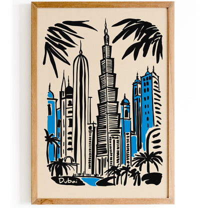 Dubai Travel Cityscape Poster