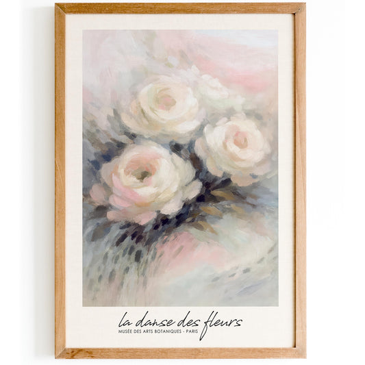 La Danse Des Fleurs Poster - Romantic Floral Home Decor
