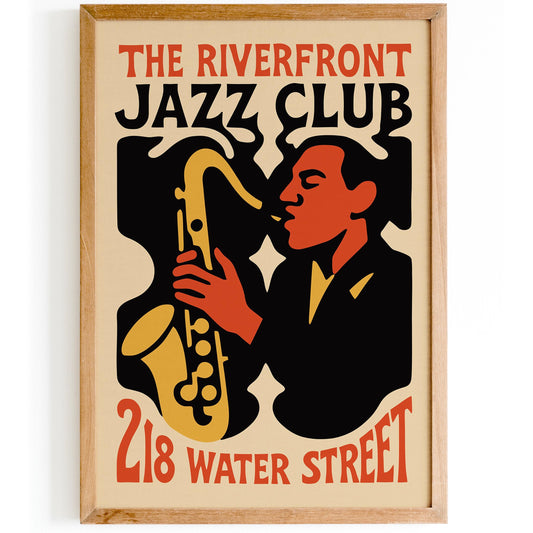 Riverfront Jazz Club Poster