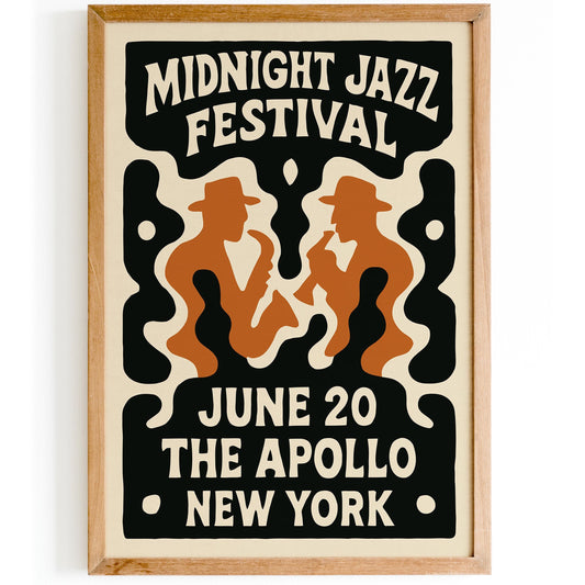 Midnight Jazz Festival Poster Print