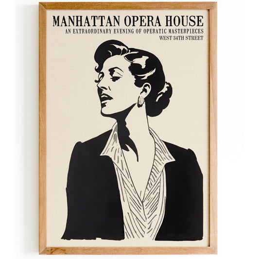 Manhattan Opera Portrait Poster