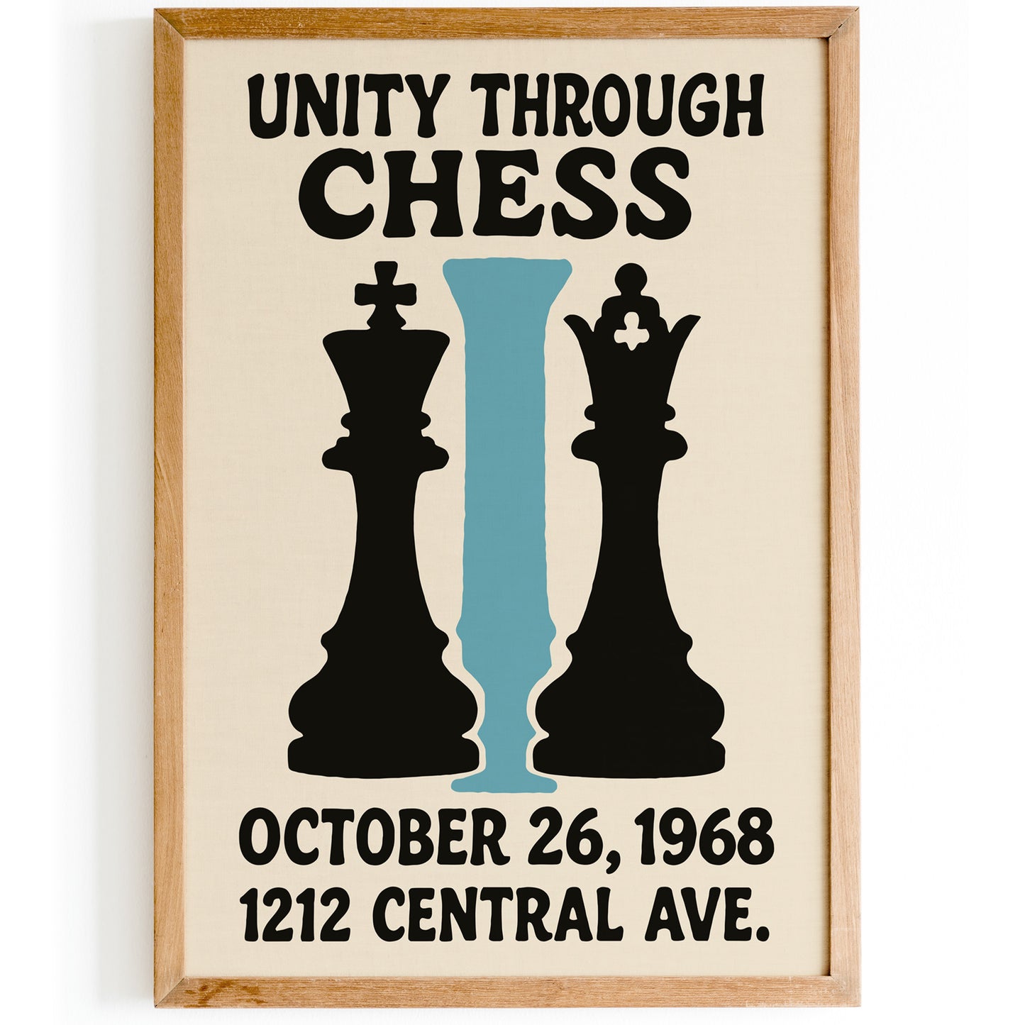 Unity Through Chess 1968 Tournament Poster