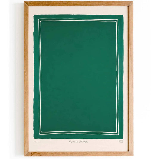 Modern Green Geometry Art Print