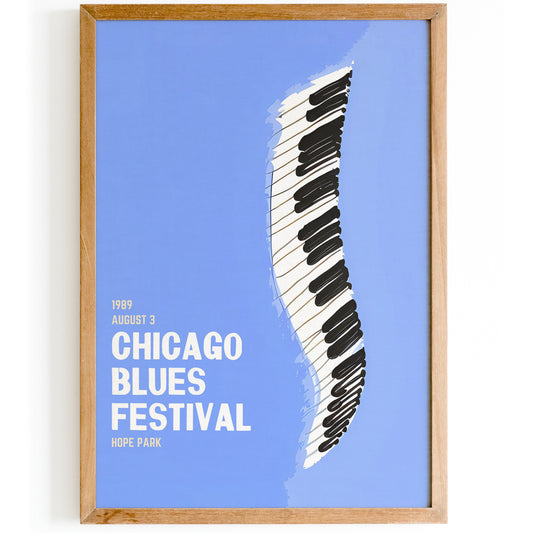 Chicago Blues Festival 1989 Minimal Poster