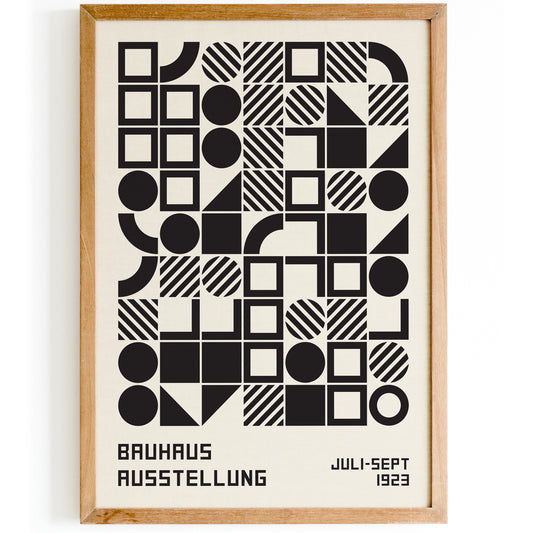 Bauhaus 1923 Black and White Poster