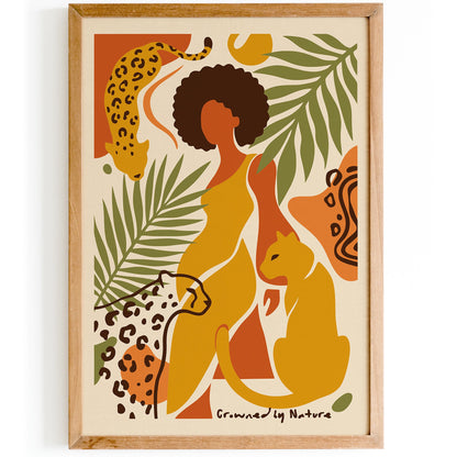 Afrohemian Nature Woman Art Poster