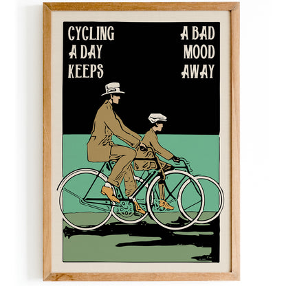 Motivational Cycling Retro Poster