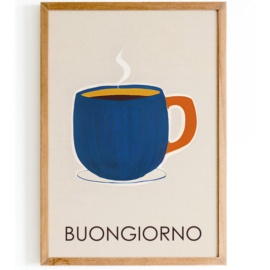 Buongiorno Retro Coffee Poster