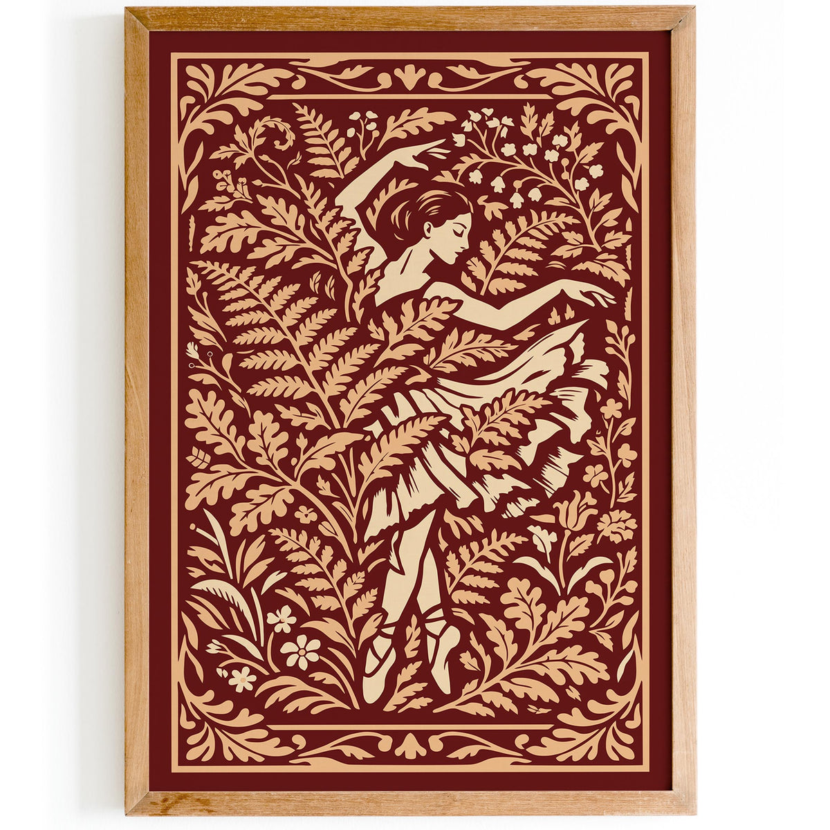 Forest Ballerina Dance Art Poster