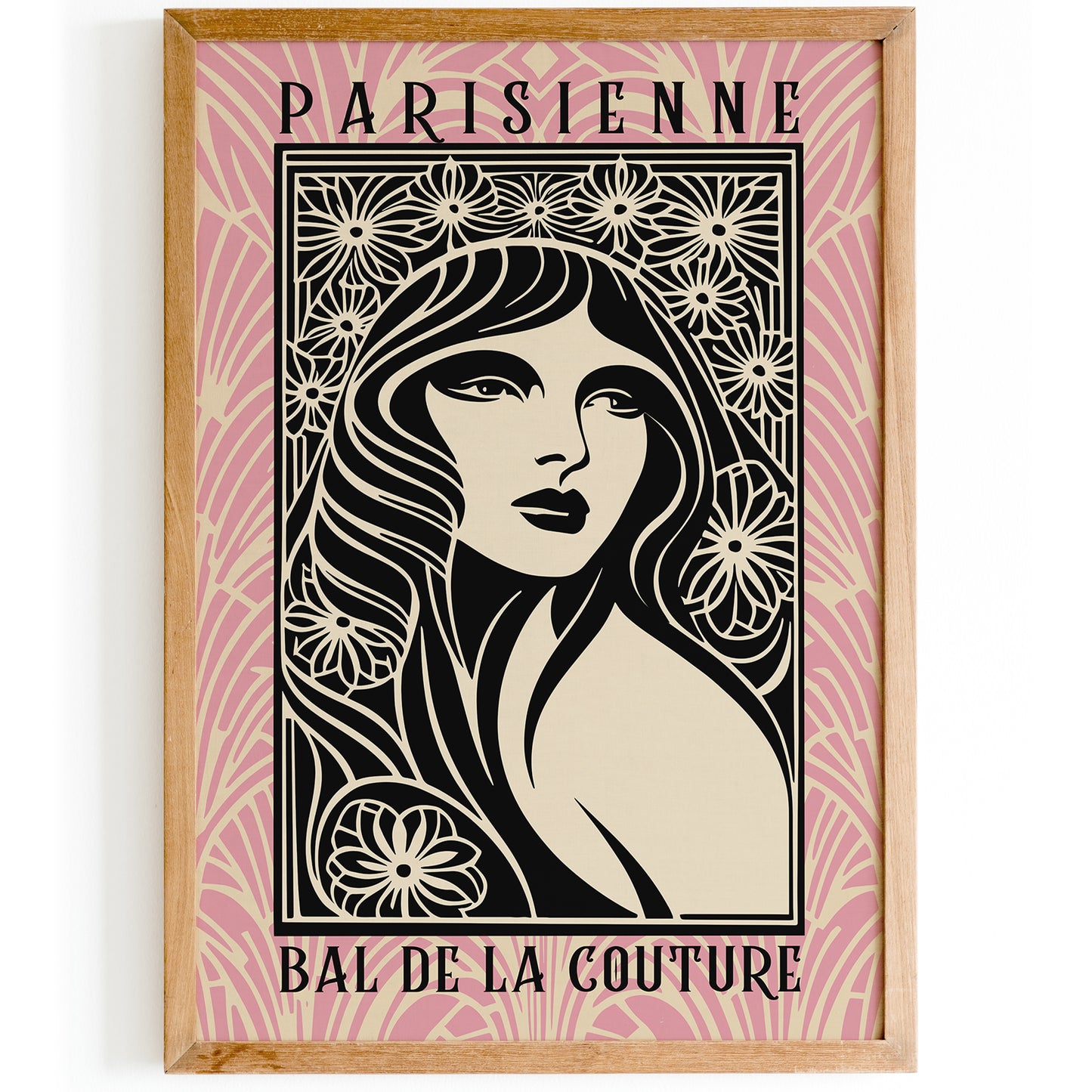 Bal de la Couture Parisienne Vintage Fashion Ad Poster