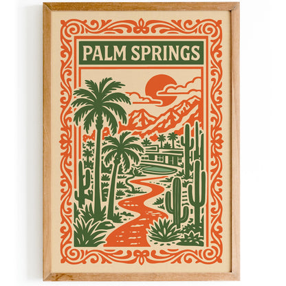 Retro Palm Springs Travel Poster