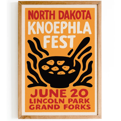 North Dakota Knoephla Fest Poster
