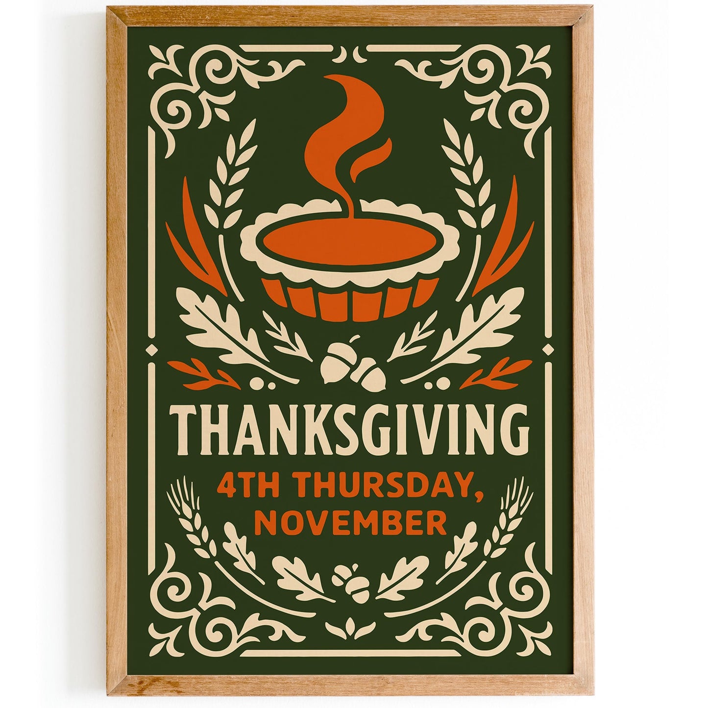 Thanksgiving 4th Thursday Nov Poster