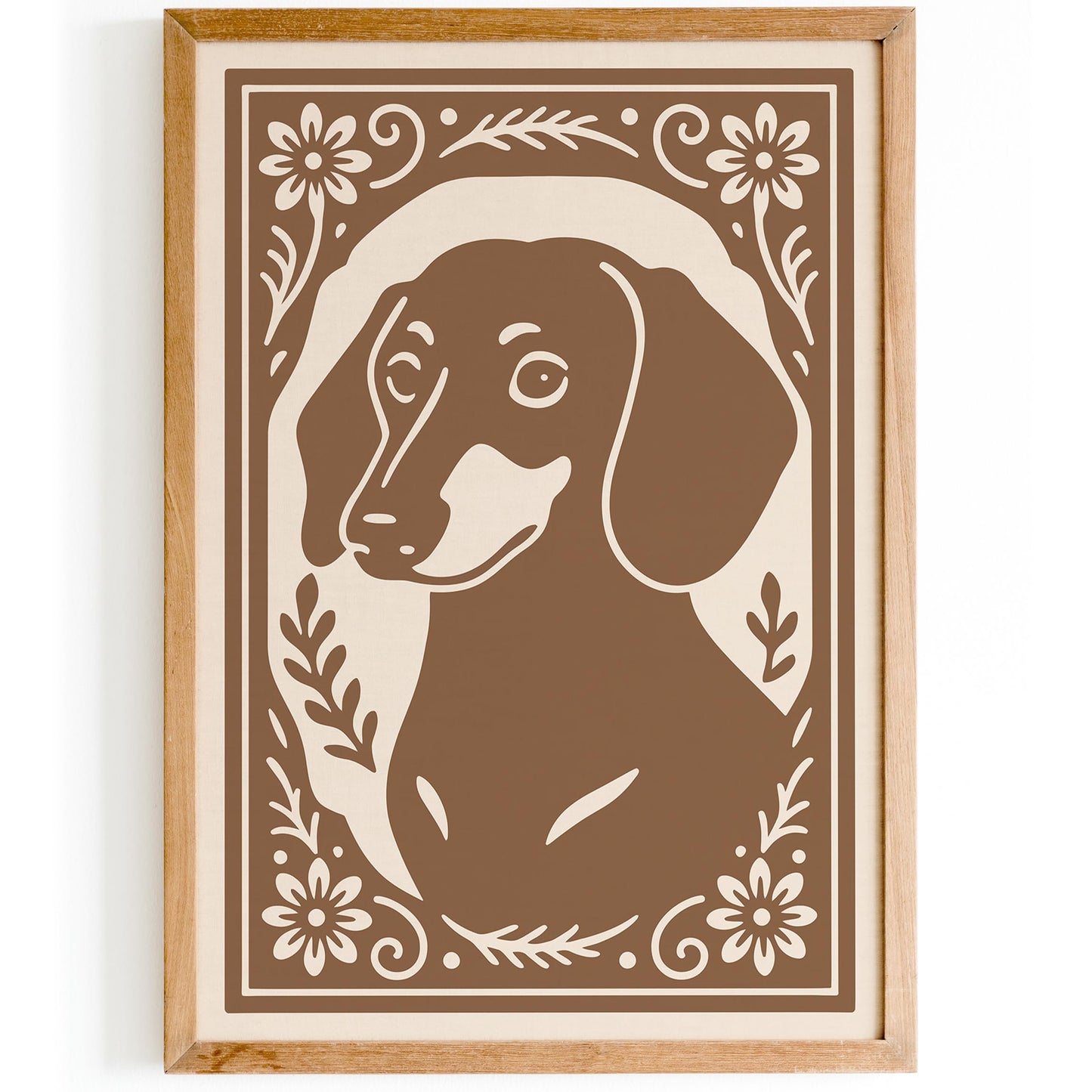 Dachshund Dog Elegant Portrait Poster