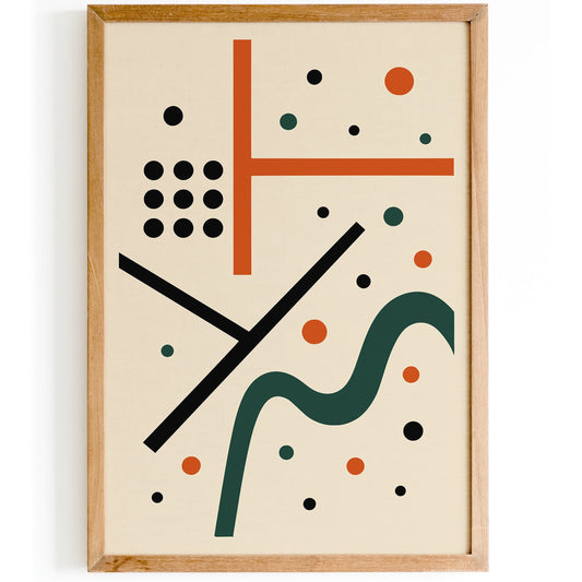 Mid Century Modern Abstract Minimalist Art Print