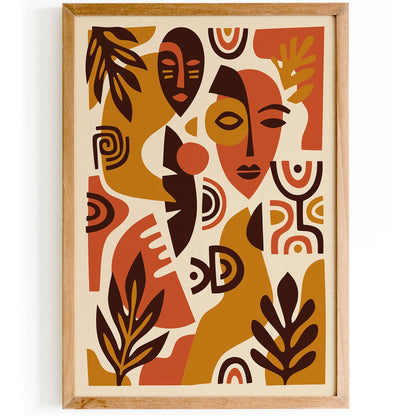 Bohemian African Abstract Poster