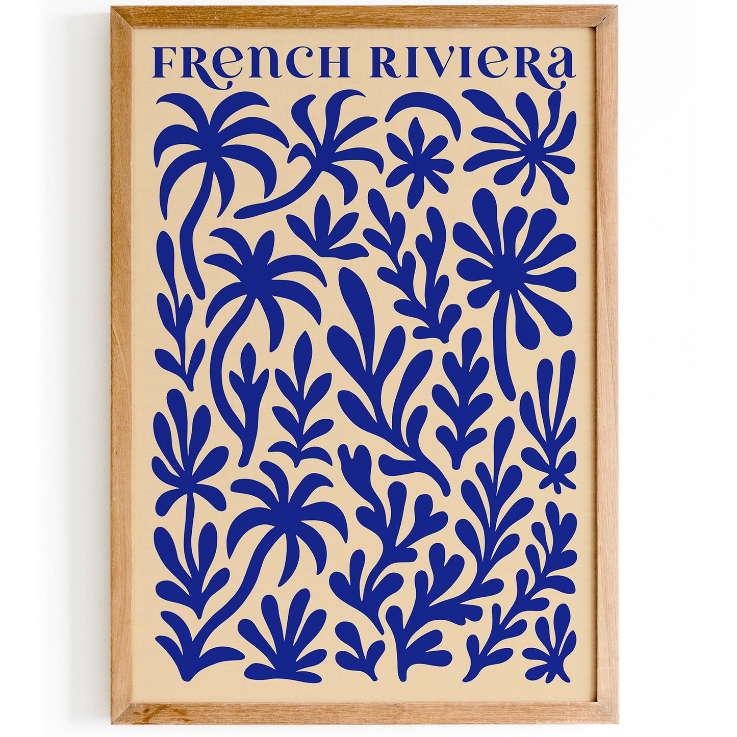 French Riviera Blue Coral Reefs Abstract Poster