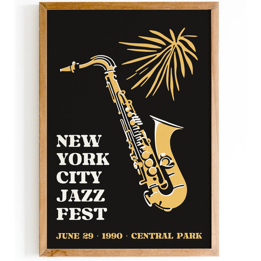 NYC Jazz Fest 1990 Poster Print