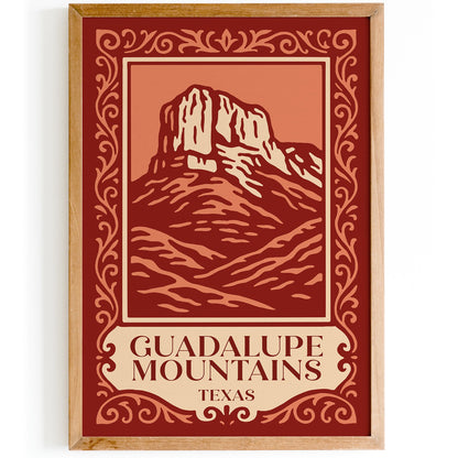 Guadalupe Mountains Texas National Park Poster