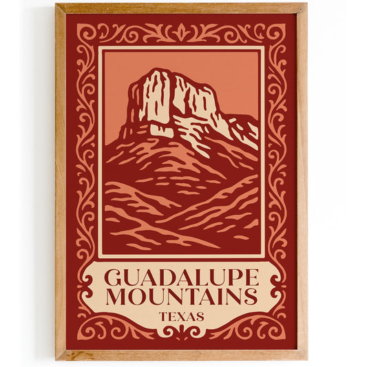Guadalupe Mountains Texas National Park Poster