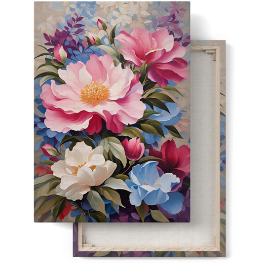 Eclectic Style Floral Canvas Art Print
