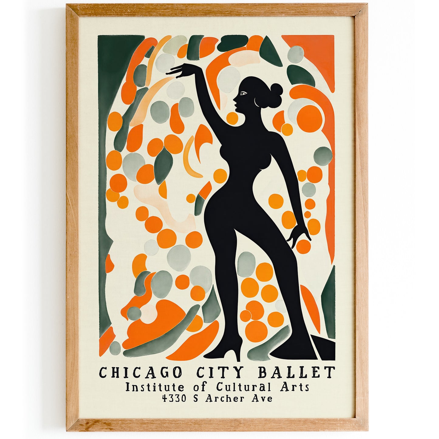 Chicago City Ballet Retro Ballerina Wall Art