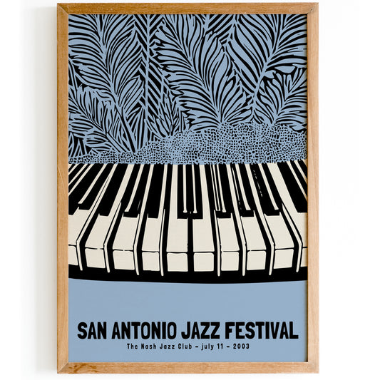 San Antonio Jazz Festival Blue Poster