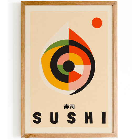 Minimalist Abstract Sushi Poster