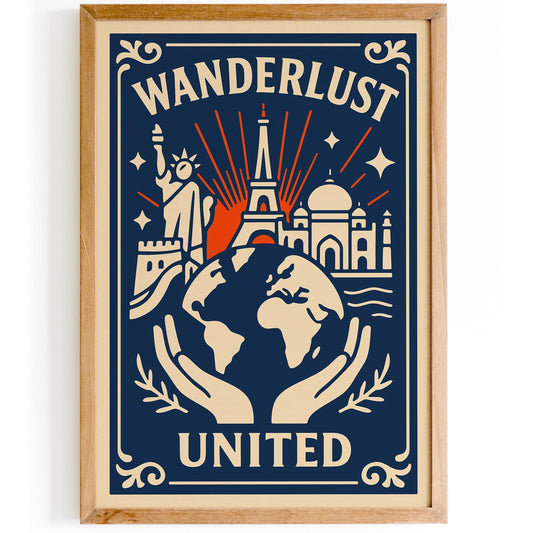 Wanderlust United Travel Poster