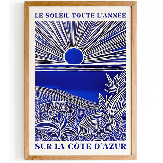 Azure Dreams Cote d'Azur Poster
